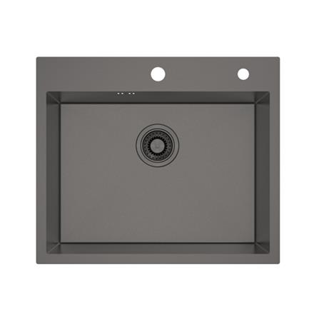 ซิงค์ฝัง 1 หลุม MEX SQ60GM-MF สีเทาดำ_1