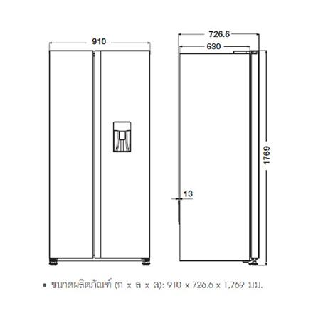 ตู้เย็น SIDE BY SIDE HAFELE 495.06.236 20.9 คิว สีดำ_5