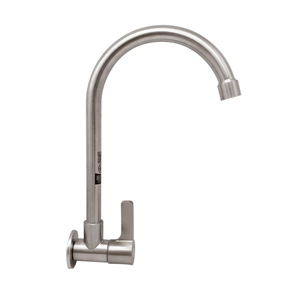 ก๊อกซิงค์เดี่ยวติดผนัง DONMARK GL-1462 สีโครม