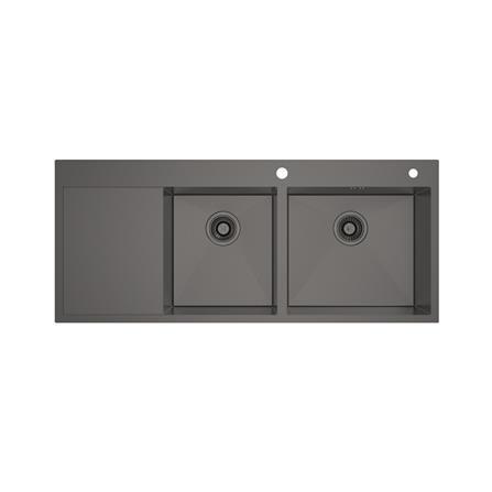 ซิงค์ฝัง 2 หลุม 1 ที่พัก MEX SQ1202RGM-MF สีเทาดำ_1