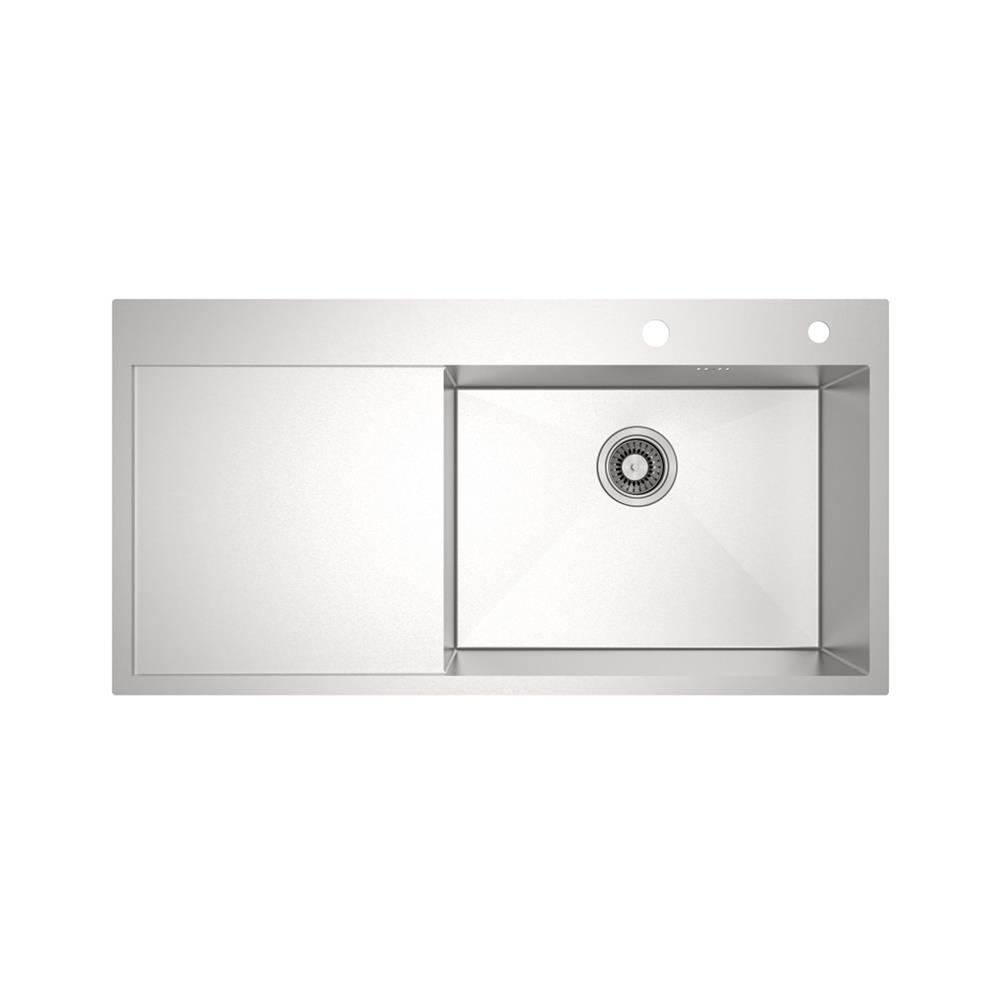 ซิงค์ฝัง 1 หลุม 1 ที่พัก MEX SQ1001R-MF สีเงิน