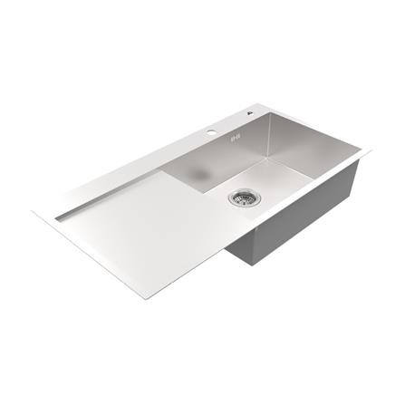 ซิงค์ฝัง 1 หลุม 1 ที่พัก MEX SQ1001R-MF สีเงิน_2