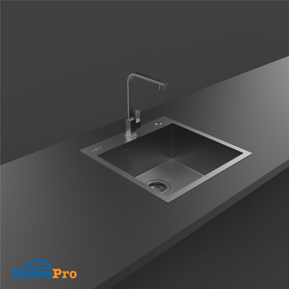 ซิงค์ฝัง 1 หลุม MEX SQ50GM-MF สีเทาดำ