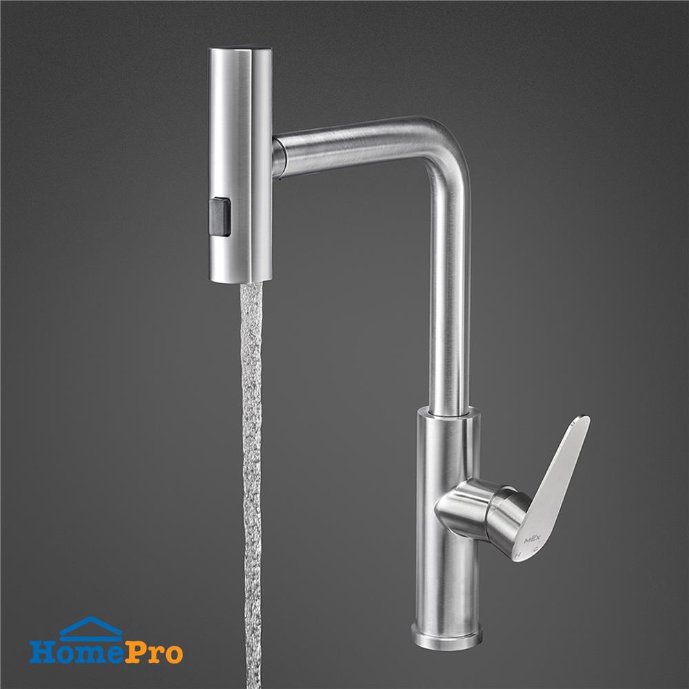 ซิงค์ฝัง 1 หลุม 1 ที่พัก MEX SQ1001L-MF สีเงิน