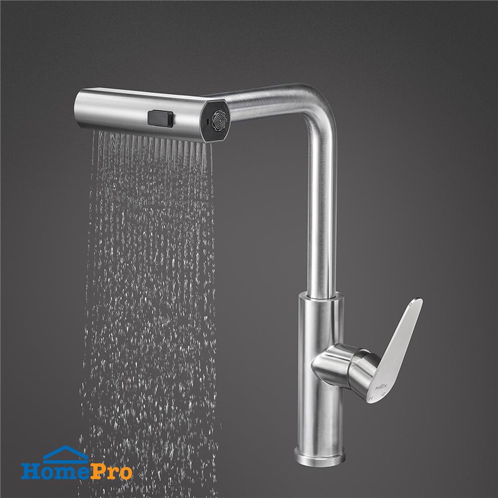 ซิงค์ฝัง 1 หลุม 1 ที่พัก MEX SQ1001L-MF สีเงิน