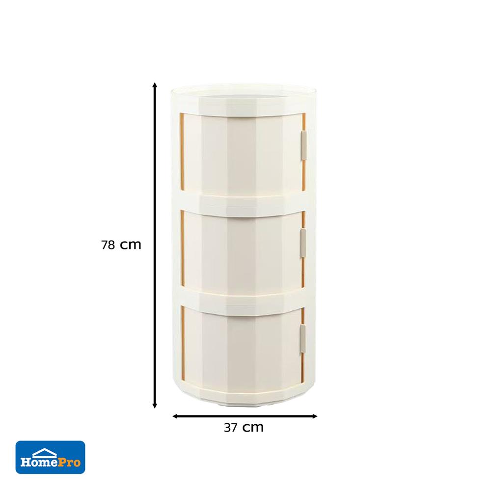 ตู้ 3 บานเลื่อน SNAZZ CAPSULE 37 ซม. สีขาวครีม