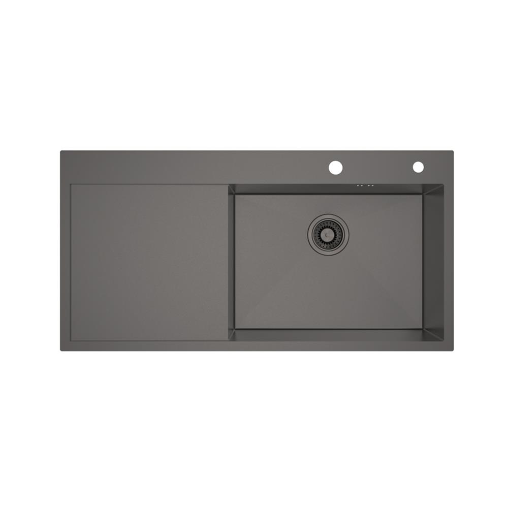 ซิงค์ฝัง 1 หลุม 1 ที่พัก MEX SQ1001RGM-MF สีเทาดำ