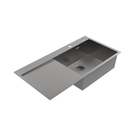 ซิงค์ฝัง 1 หลุม 1 ที่พัก MEX SQ1001RGM-MF สีเทาดำ_2