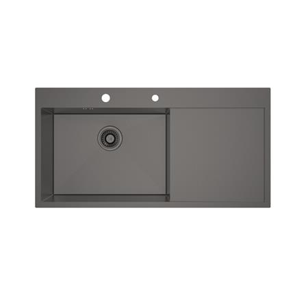 ซิงค์ฝัง 1 หลุม 1 ที่พัก MEX SQ1001LGM-MF สีเทาดำ_1