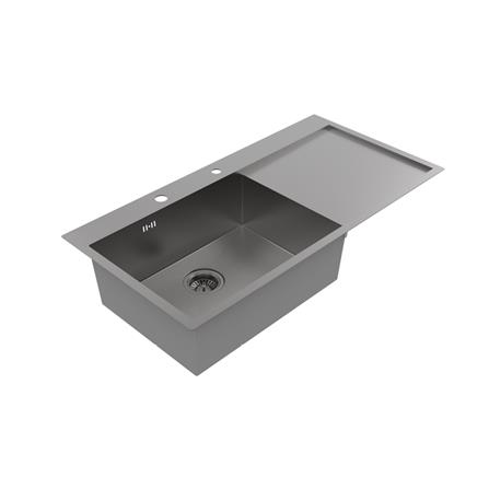 ซิงค์ฝัง 1 หลุม 1 ที่พัก MEX SQ1001LGM-MF สีเทาดำ_2