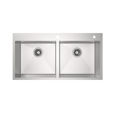 ซิงค์ฝัง 2 หลุม MEX SQ982-MF สีเงิน_1