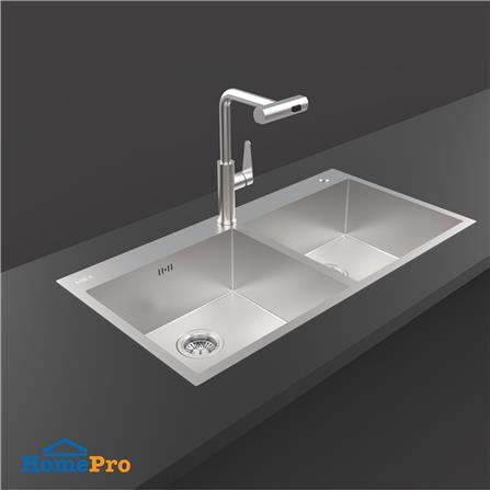 ซิงค์ฝัง 2 หลุม MEX SQ982-MF สีเงิน_3