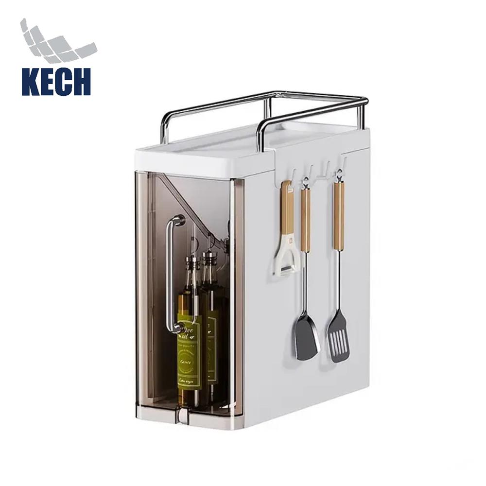 ชั้นลิ้นชักเก็บเครื่องปรุง 2 ชั้น KECH LULU สีขาว/ใส