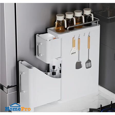 ชั้นลิ้นชักเก็บเครื่องปรุง 3 ชั้น KECH LULU สีขาว_1