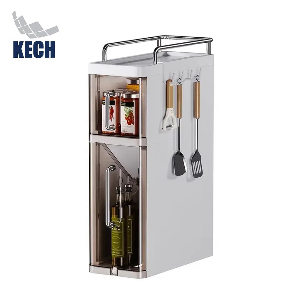 ชั้นลิ้นชักเก็บเครื่องปรุง 3 ชั้น KECH LULU สีขาว/ใส