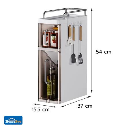 ชั้นลิ้นชักเก็บเครื่องปรุง 3 ชั้น KECH LULU สีขาว/ใส_3