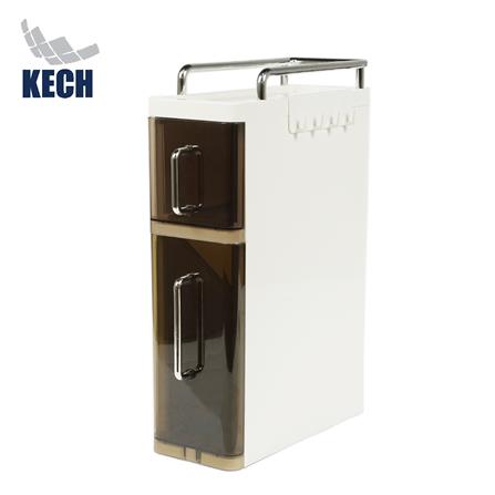 ชั้นลิ้นชักเก็บเครื่องปรุง 3 ชั้น KECH LULU สีขาว/ใส_1