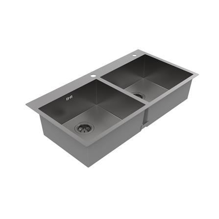 ซิงค์ฝัง 2 หลุม MEX SQ982GM-MF สีเทาดำ_2