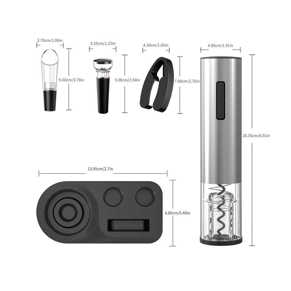 เครื่องเปิดไวน์ ELECTRIC WINE SET สีเงิน