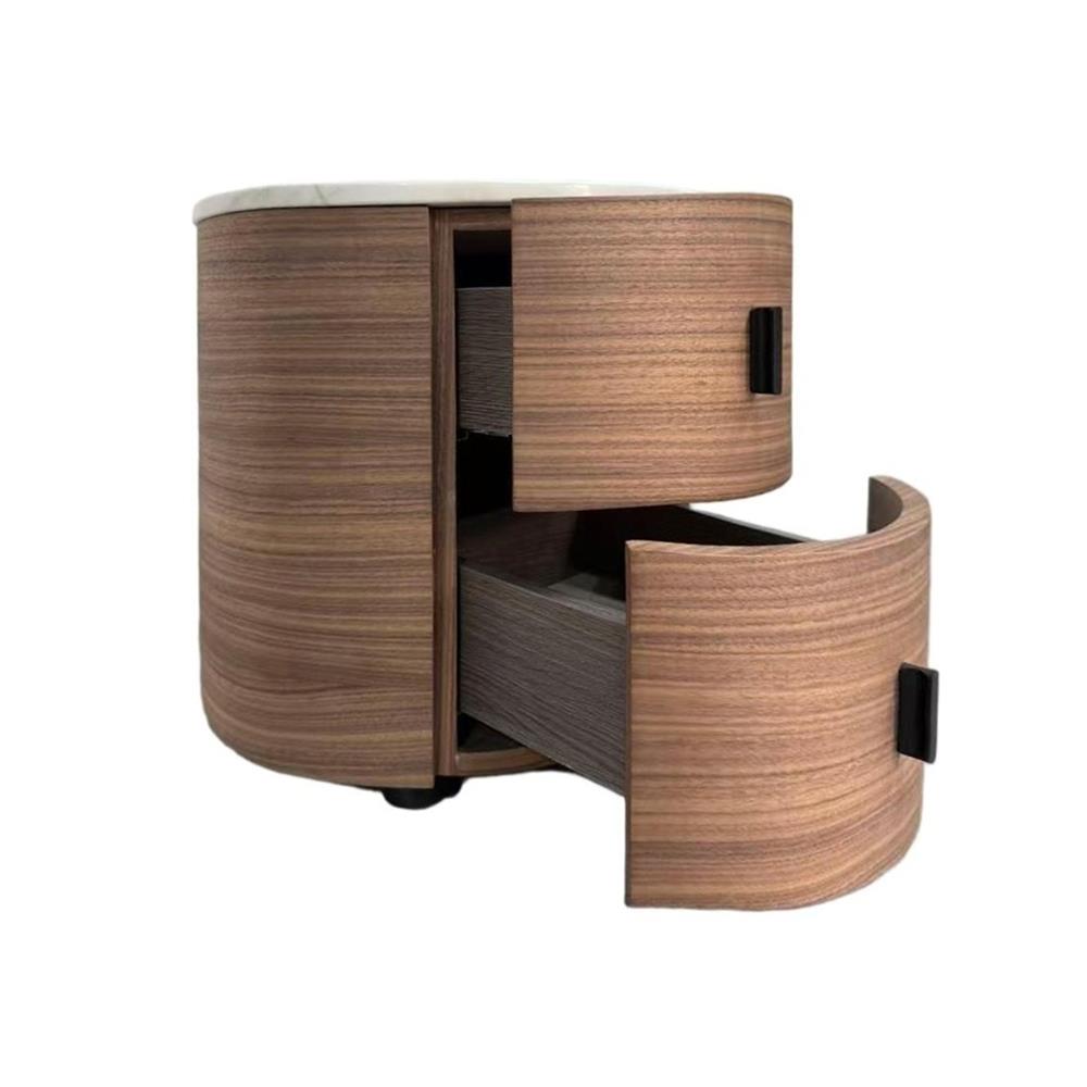 ตู้ข้างเตียง BENETTA BONA 45 ซม. สีวอลนัท/หินอ่อนขาว