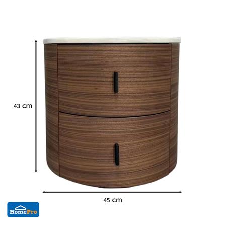 ตู้ข้างเตียง BENETTA BONA 45 ซม. สีวอลนัท/หินอ่อนขาว_4