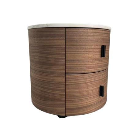 ตู้ข้างเตียง BENETTA BONA 45 ซม. สีวอลนัท/หินอ่อนขาว_1