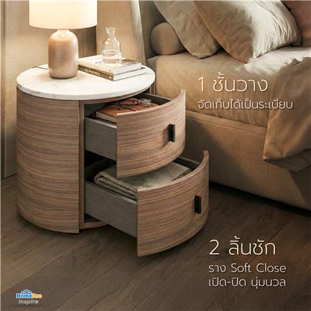 ตู้ข้างเตียง BENETTA BONA 45 ซม. สีวอลนัท/หินอ่อนขาว_7