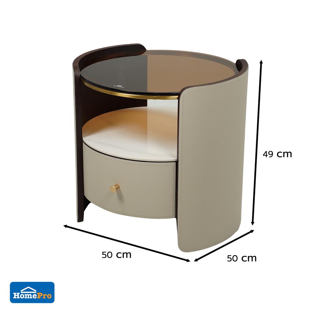 ตู้ข้างเตียง BENETTA GRAZIA 50 ซม. สีครีม