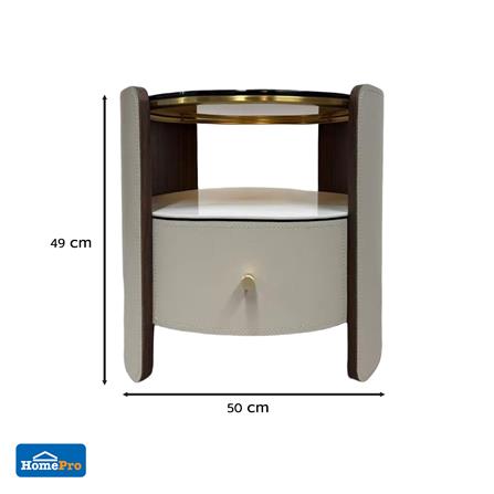 ตู้ข้างเตียง BENETTA GRAZIA 50 ซม. สีครีม_5