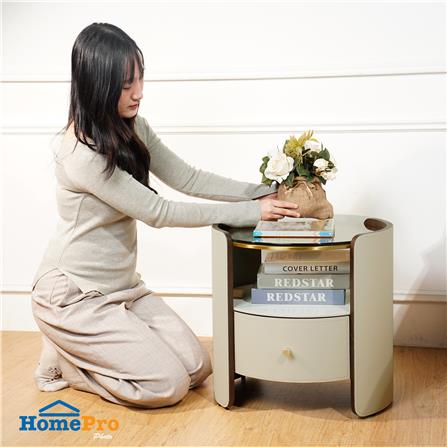 ตู้ข้างเตียง BENETTA GRAZIA 50 ซม. สีครีม_8