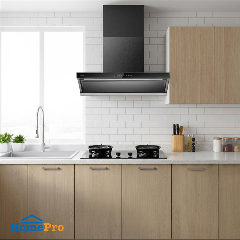 เตาฝัง+เครื่องดูดควัน KUCINE FURY-2G+CYCLONE90