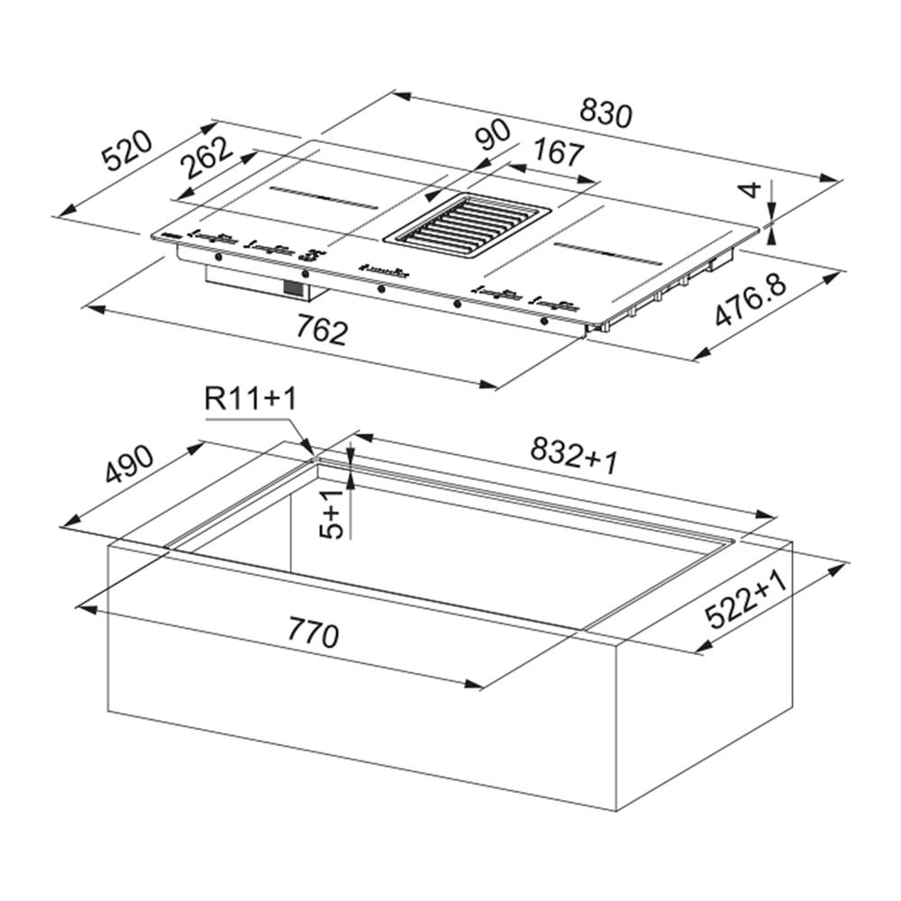 เตาฝังอินดักชั่น FRANKE FMY 839 HI2GETHER 83 ซม.