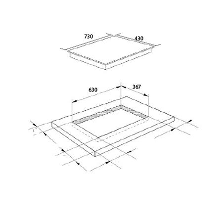 เตาฝังอินดักชั่น TECNOPLUS IHB 2070 DG 73 ซม._4