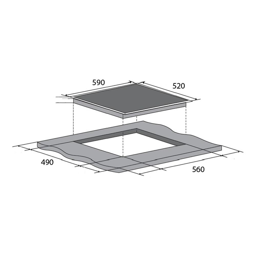เตาฝังอินดักชั่น TECNOPLUS ID 4059 DG 60 ซม.