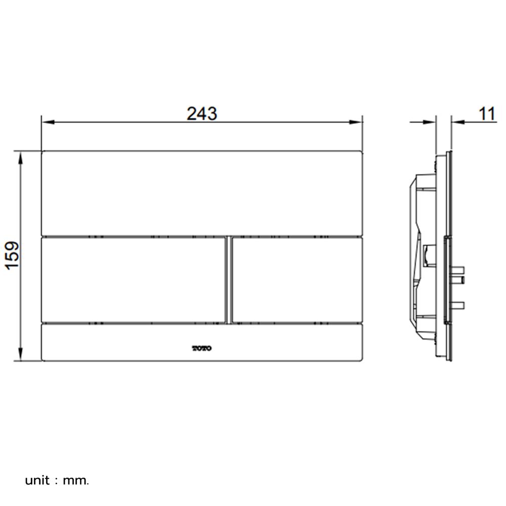 ปุ่มกดโถสุขภัณฑ์ TOTO MB171M-SS