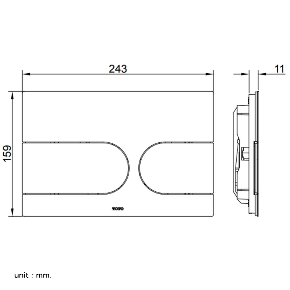 ปุ่มกดโถสุขภัณฑ์ TOTO MB175M-SS