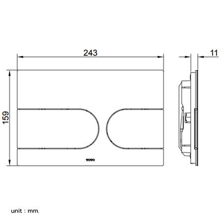 ปุ่มกดโถสุขภัณฑ์ TOTO MB175M-SS_1