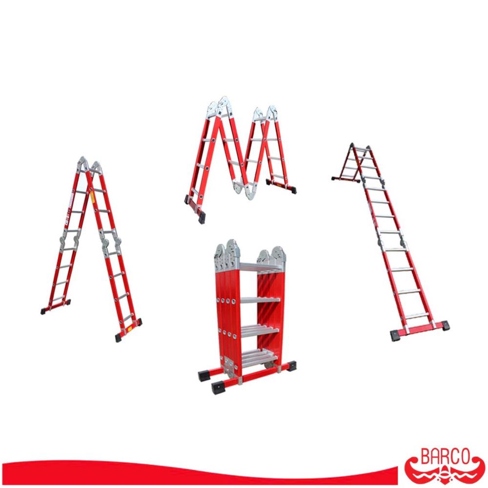 บันไดอเนกประสงค์ปรับแบบ BARCO M3 16 ขั้น สีแดง