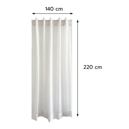 ผ้าม่านโปร่งซ่อนหู HOME LIVING STYLE NENNO 140x220 ซม. สีขาว_4