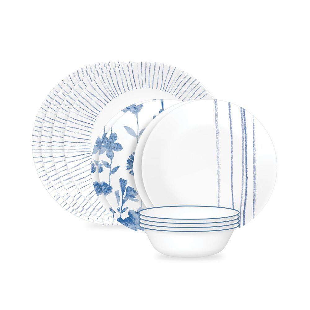 ชุดจานชาม CORELLE BOTANICAL STRIPES (ชุด 12 ชิ้น)