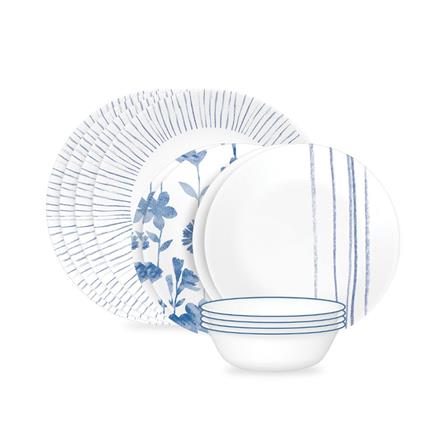 ชุดจานชาม CORELLE BOTANICAL STRIPES (ชุด 12 ชิ้น)_0