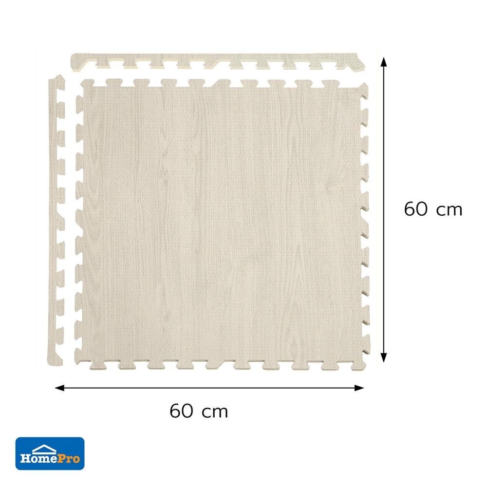แผ่นรองนั่ง JIGSAW HOME LIVING STYLE OAK 60x60 ซม. สีเทา (แพ็ก 4 ชิ้น)