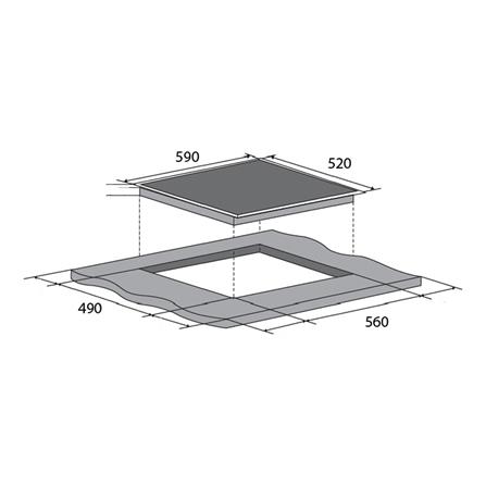 เตาฝังเซรามิก TECNOPLUS CHB 3059 DG 60 ซม._4
