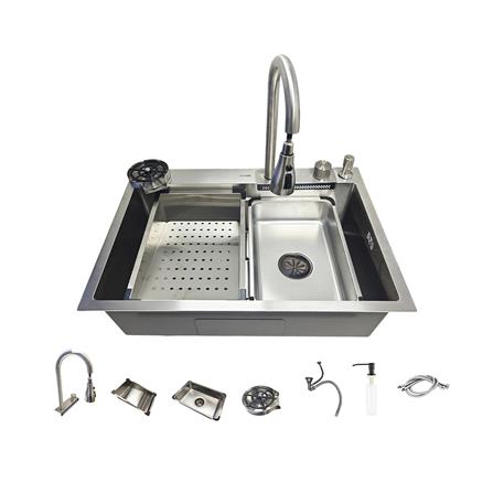 ซิงค์ฝัง 1 หลุม KUCINE STAR1B 68481W สีเงิน_0