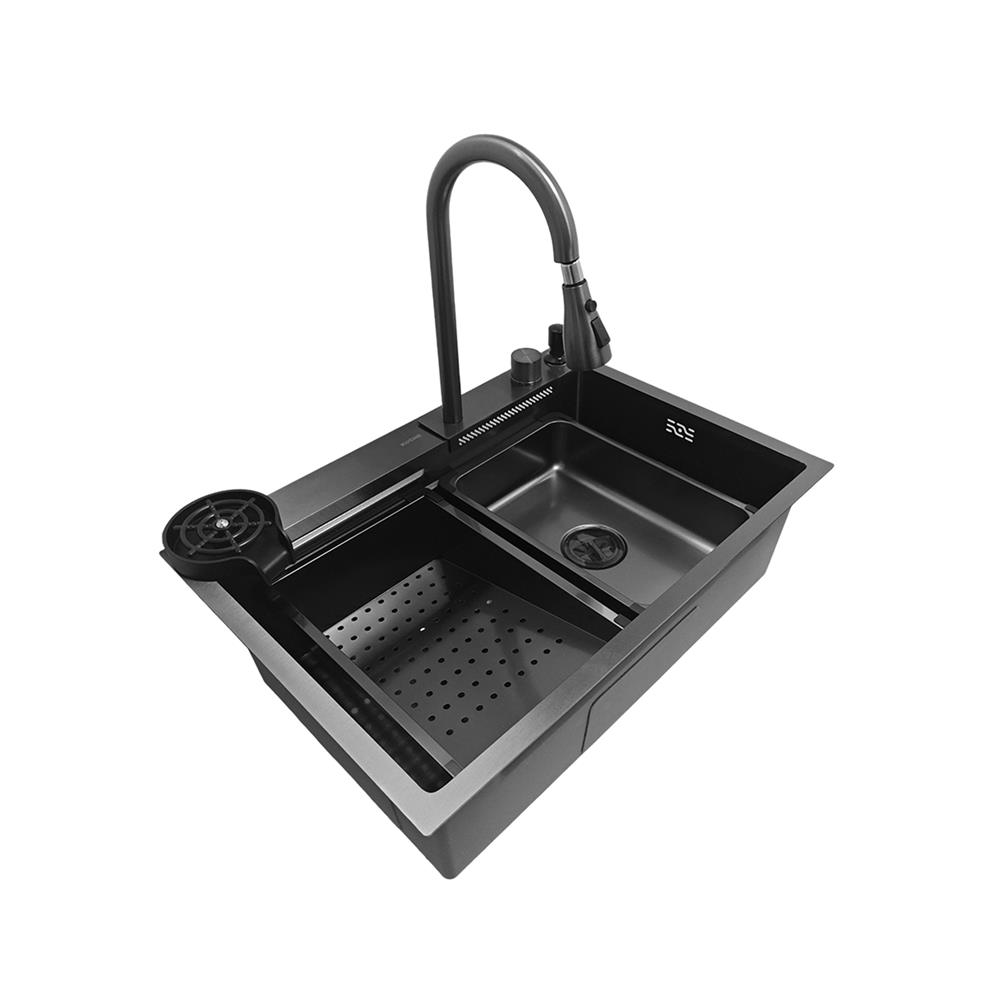 ซิงค์ฝัง 1 หลุม KUCINE HONEY1B 68481W สีเทาดำ