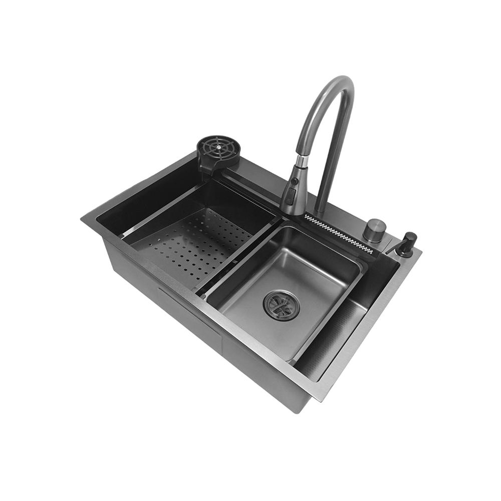 ซิงค์ฝัง 1 หลุม KUCINE HONEY1B 68481W สีเทาดำ