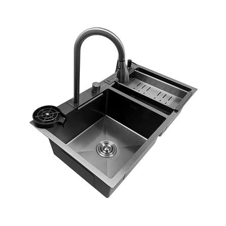 ซิงค์ฝัง 2 หลุม KUCINE HONEY2B 82481W สีเทาดำ_1