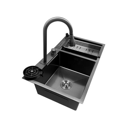 ซิงค์ฝัง 2 หลุม KUCINE HONEY2B 82481W สีเทาดำ_2