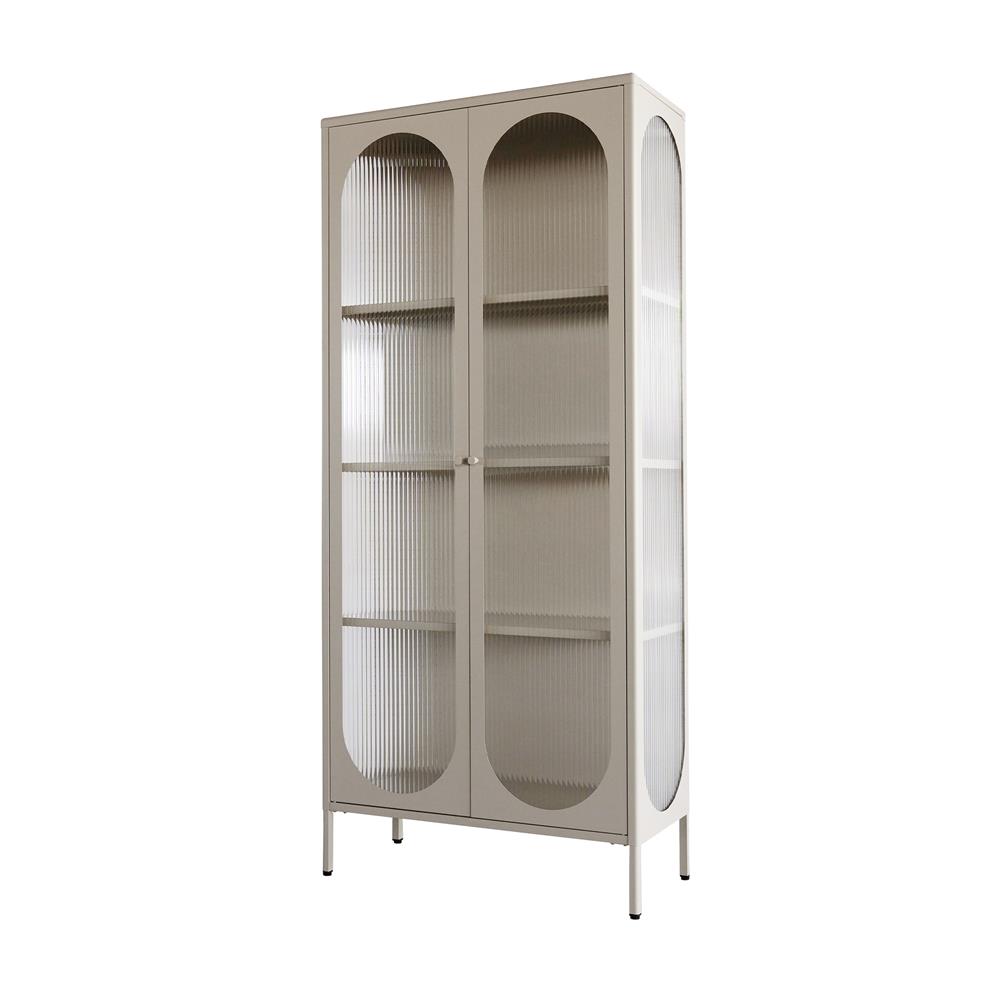 ตู้โชว์ 2 บานเปิด FURDINI ARCO 80 ซม. สีเทา