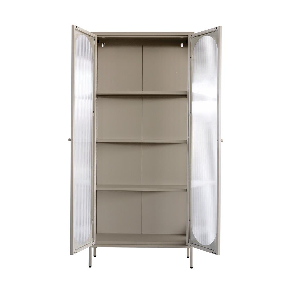 ตู้โชว์ 2 บานเปิด FURDINI ARCO 80 ซม. สีเทา